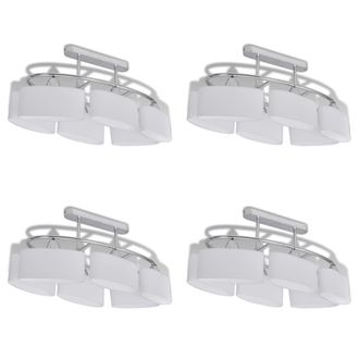 vidaXL Vidaxl - Lampade Da Soffitto Ellissoidali 4 Pz Paralume In Vetro E14