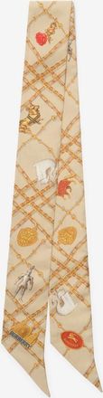 Burberry Skinny Check Charm Silk Scarf