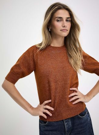 Icone Womens Short puff-sleeve sweater