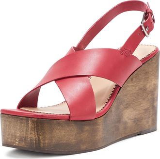 Cinq à Sept Womens Vinny Wedge Sandal, Bordeaux, 4.5 UK