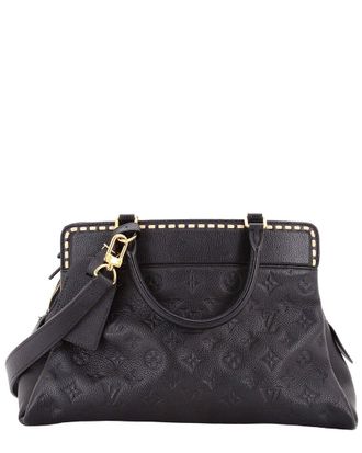 Louis Vuitton Black Whipstitch Monogram Empreinte Leather Vosges Mm (Authentic Pre-Loved)