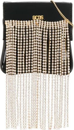 GCDS Mini Strass Crossbodytas - Dames - Mini tas - Zwart - ONE Size - Katoen - Tassen