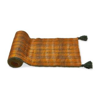 Tag Warm Wishes Mohair Plaid Table Runner Yellow Wool Spring Decor at Nordstrom