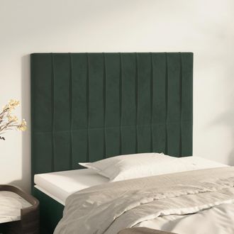 vidaXL Cabecero Terciopelo Verde Oscuro 90x5x118/128 Cm Vidaxl