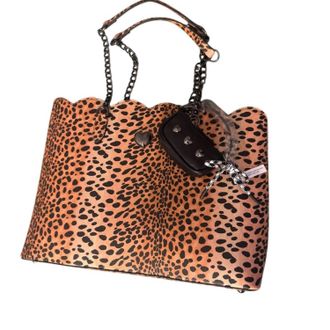 Betsey Johnson Womens Leopard Print Tote Bag In Multi