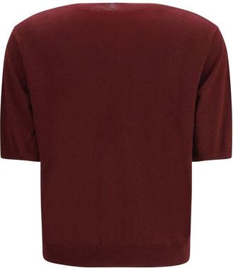 Max Mara Womens Bordeaux Wool Oves Aries T-Shirt