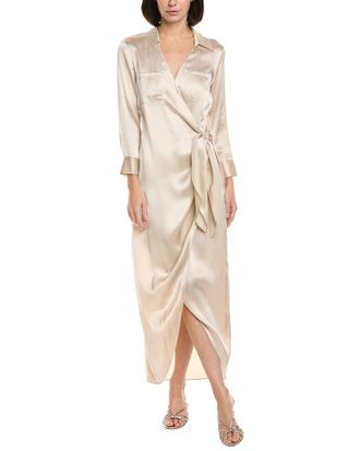 L'agence LAgence Kadi Long Silk Wrap Dress