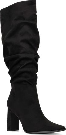 New York & Company Damaris Faux Suede Tall Boot in Black at Nordstrom Rack, Size 10