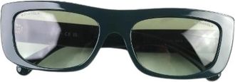 Chanel Pre-owned Rechthoekige Zonnebril - Heren - Vintage Accessoires - Groen - ONE Size - Vintage