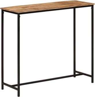 vidaXL Mesa Consola Madera Maciza De Mango Y Hierro 80x30x74 Cm Vidaxl