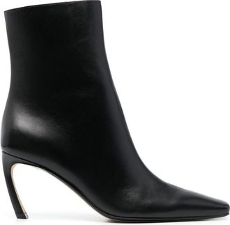 Lanvin Swing 70 leather boots - women - Calf Leather/Calf Leather/Calf Suede - 36 - Black