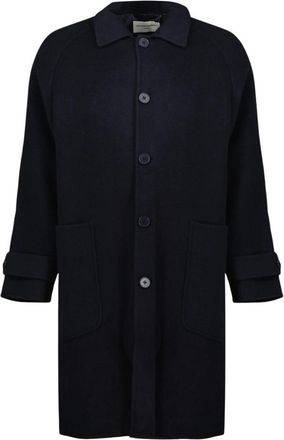 Officine G&eacute;n&eacute;rale Bryce Coat - Heren - Mantel - Blauw - M - Wol - Jassen