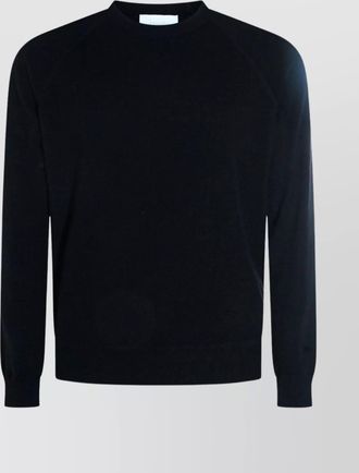 Malo long sleeve ribbed cuff crew neck sweater