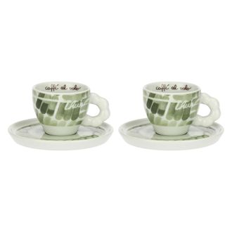 Thun Thun, Set 2 Tazzine Espresso E Zuccheriera In Porcellana, Linea Abbracciami, Set Da Collezione Per Cucina, Tazzina 85 Ml, &Oslash; 6.70 Cm, 5.2 Cm H, Piattin