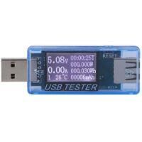 OEM Probador De Voltaje Digital Usb Zvd, Volt&iacute;metro 8 En 1, Detector De 0-5a 0-150w 4-30v, Azul - Crezuo