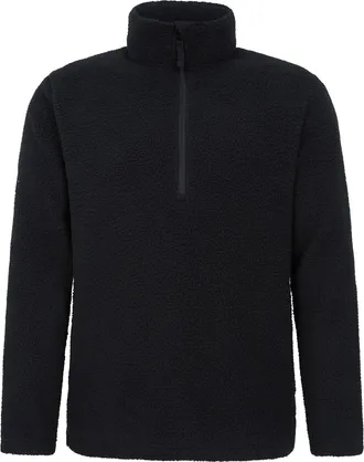Mountain Warehouse Heren Ted Borg Half Zip Fleece Top (Zwart)