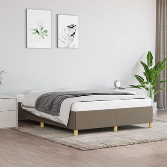 vidaXL Cama Sin Colch&oacute;n Tela Gris Taupe 140x190 Cm Vidaxl