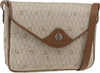 Dior Pre-owned Cross Body Bags, female, Beige, Size: ONE SIZE Pre-owned Vintage Shoulder Bag