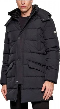 Karl Lagerfeld Parka met capuchon - Heren - Winterjassen - Blauw - 3XL - Leer - Jassen
