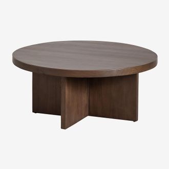 Sklum Mesa De Centro En Madera De Mindi (&oslash;80 Cm) Leidam Sklum