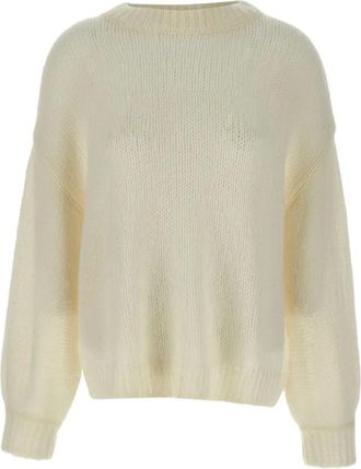Soft Goat Maglione con maniche a spalla bassa - Bianco