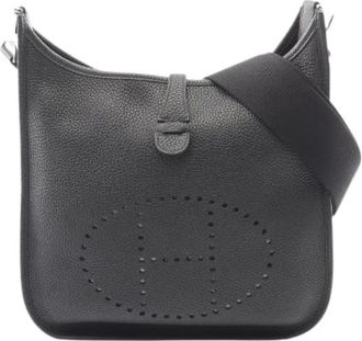 Herm&egrave;s Pre-owned Evelyne III PM Calfskin Shoulder Bag - Dames - Vintage Schoudertas - Zwart - ONE Size - Leer - Vintage