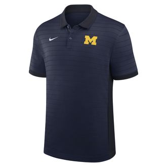 Nike Jordan Mens Michigan Sideline Victory Stripe Jordan Brand Dri-FIT College Polo in Blue | 0JBG0CZDMWN-FR1