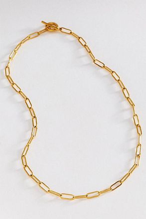 Anthropologie Water-Resistant Paperclip Lariat Necklace