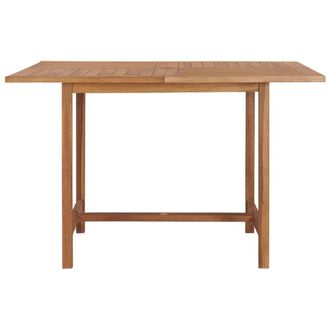 Berkfield Home Garden Dining Table 110x110x75 cm Solid Wood Teak in Brown | Size: 110 x 110 x 75 cm