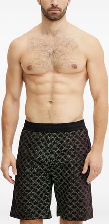 Karl Lagerfeld Shorts met logoprint - Zwart