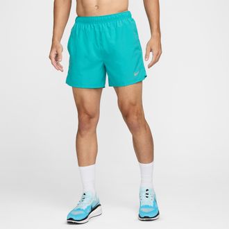 Nike Mens Challenger Dri-FIT 5 Brief-Lined Running Shorts in Green | DV9363-345