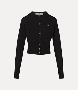 Vivienne Westwood Bea Cropped Cardigan Merino Wool / Silk Black XS Women