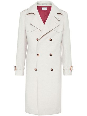 Brunello Cucinelli long double-breasted coat - Neutrals