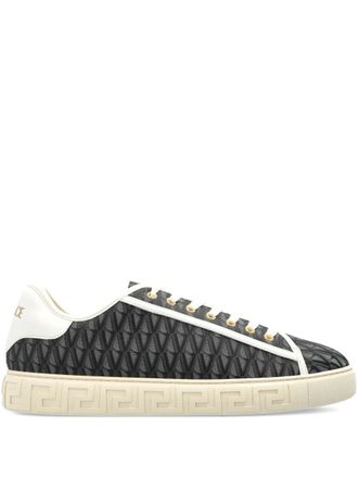 Versace Greca patter sneakers - Black