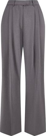 Nicowa Broeken, Dames, Grijs, XS, Moderne Klassieke Wijde Pijp Broek