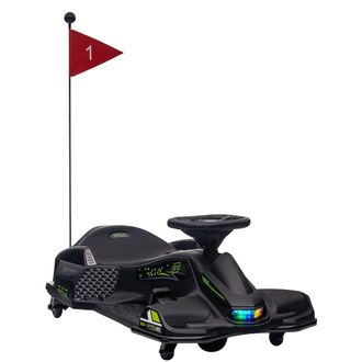 HOMCOM 12V Electric Go Kart for Kids with Music - LED Lights - Red | TJ Hughes