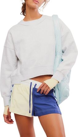 Free People FP Movement Intercept Cotton Blend Sweatshirt in Light Heather Grey at Nordstrom, Size X-Large