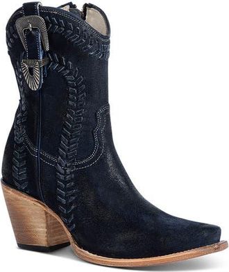 Freebird by Steven Freya Leather Western Bootie in Blue Suede at Nordstrom, Size 11