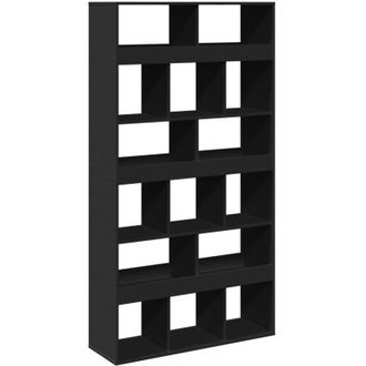 vidaXL Separador De Ambientes Madera Ingenier&iacute;a Negro 100x33x187,5 Cm Vidaxl