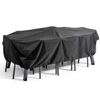 Oviala Funda para mesa de jard&iacute;n negra 240 x 130 cm CovUp - negro