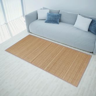 Berkfield Home Rug Bamboo 160x230 cm Brown | Size: 100 cm diameter