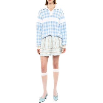 Anna Sui Ribbon Roses Skirt in White Multi at Nordstrom, Size 4