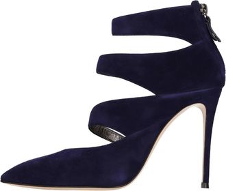 Casadei Su&egrave;de Enkellaarsjes - Dames - Pumps - Blauw - 37 EU - Su&egrave;de - Schoenen