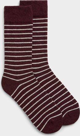Le 31 Mens Striped merino wool-blend socks