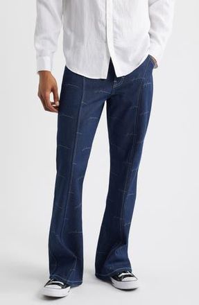 Honor The Gift Print Riding Flare Jeans in Indigo at Nordstrom Rack, Size 28