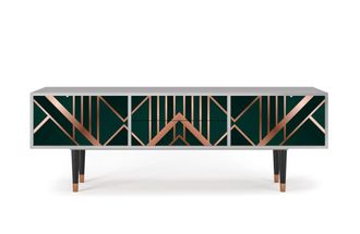 StoryZ Mueble de TV verde 2 cajones y 2 puertas L 170 cm