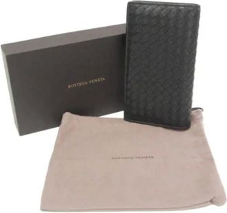 Bottega Veneta Pre-owned Wallets, male, Black, Size: ONE SIZE Pre-owned Intrecciato Long Wallet (bi-fold)