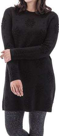 Aventura Holly-Days Jacquard Sweater Dress In Black