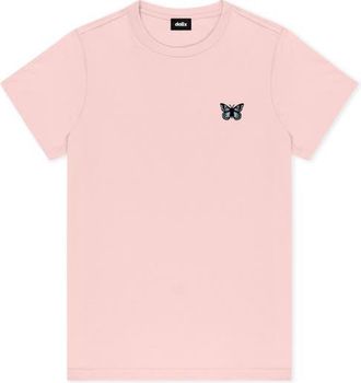 Dalix Butterfly Short Sleeve Classic Cotton Tee in Pink at Nordstrom, Size Xx-Large