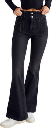 Free People We the Free Jayde Flare Jeans in Onyx at Nordstrom Rack, Size 24